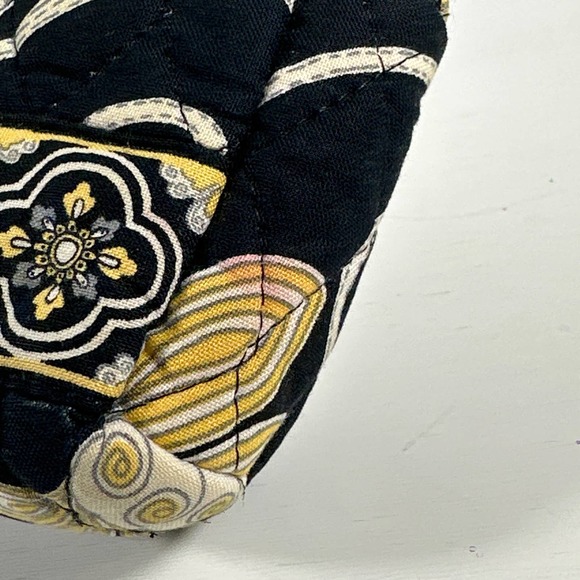 Vera Bradley Yellow Bird Small Cosmetic Lined Zipper Make-Up Toiletries Bag - Picture 5 of 8